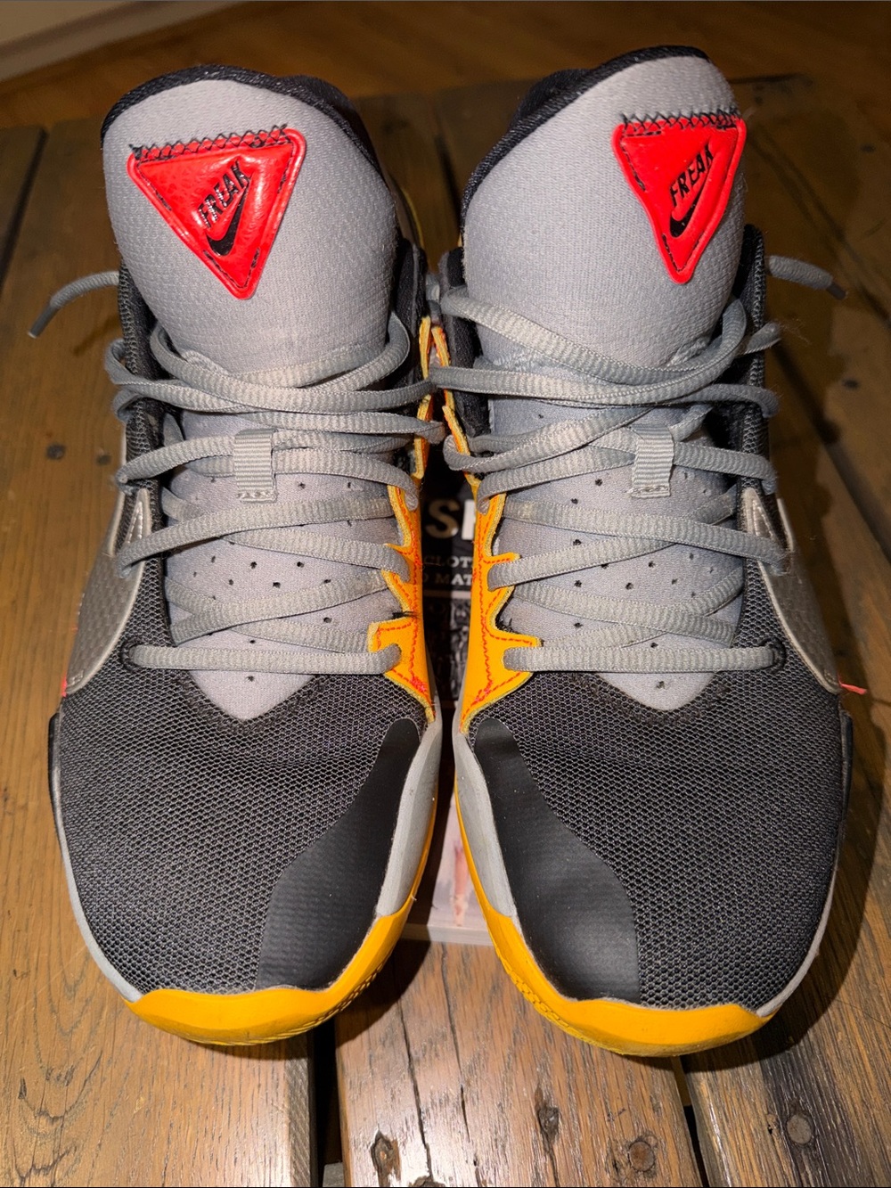 Nike Men’s Gray, Black and Yellow Low-Top Sneakers